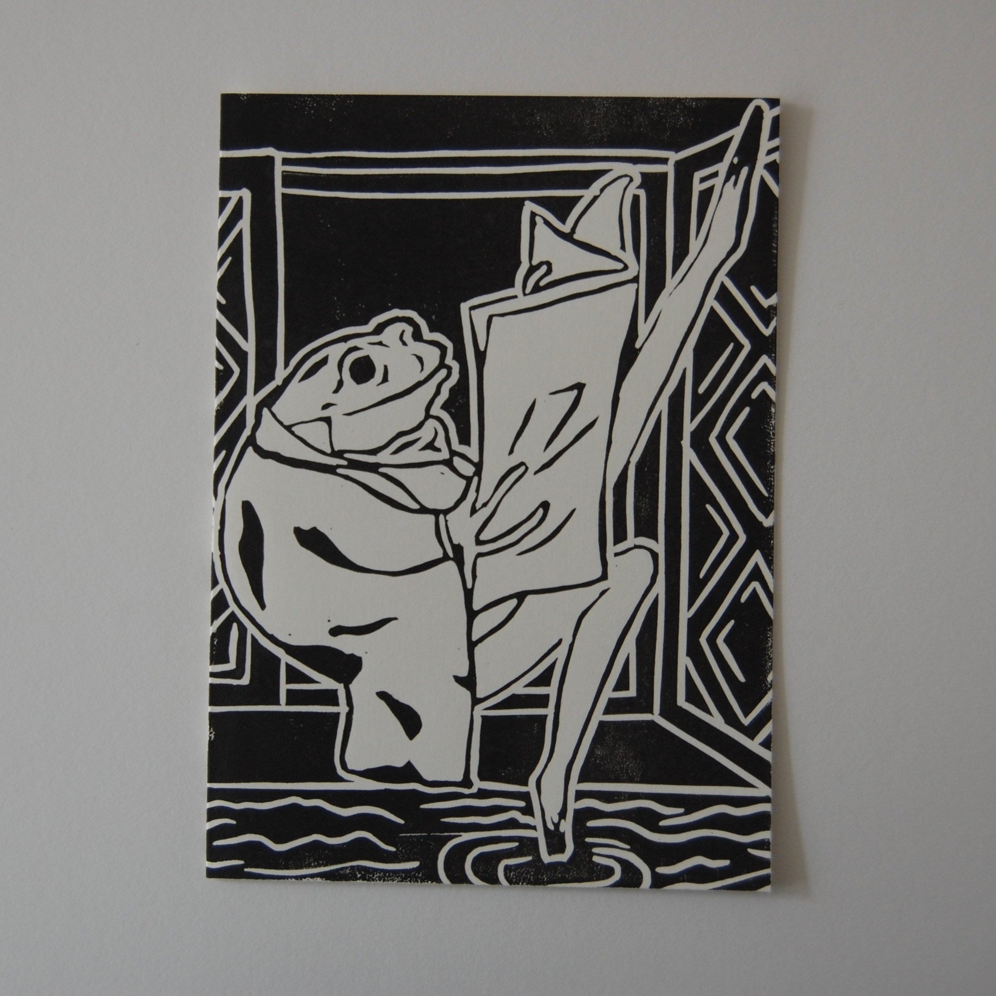 Mr Frog greeting card
