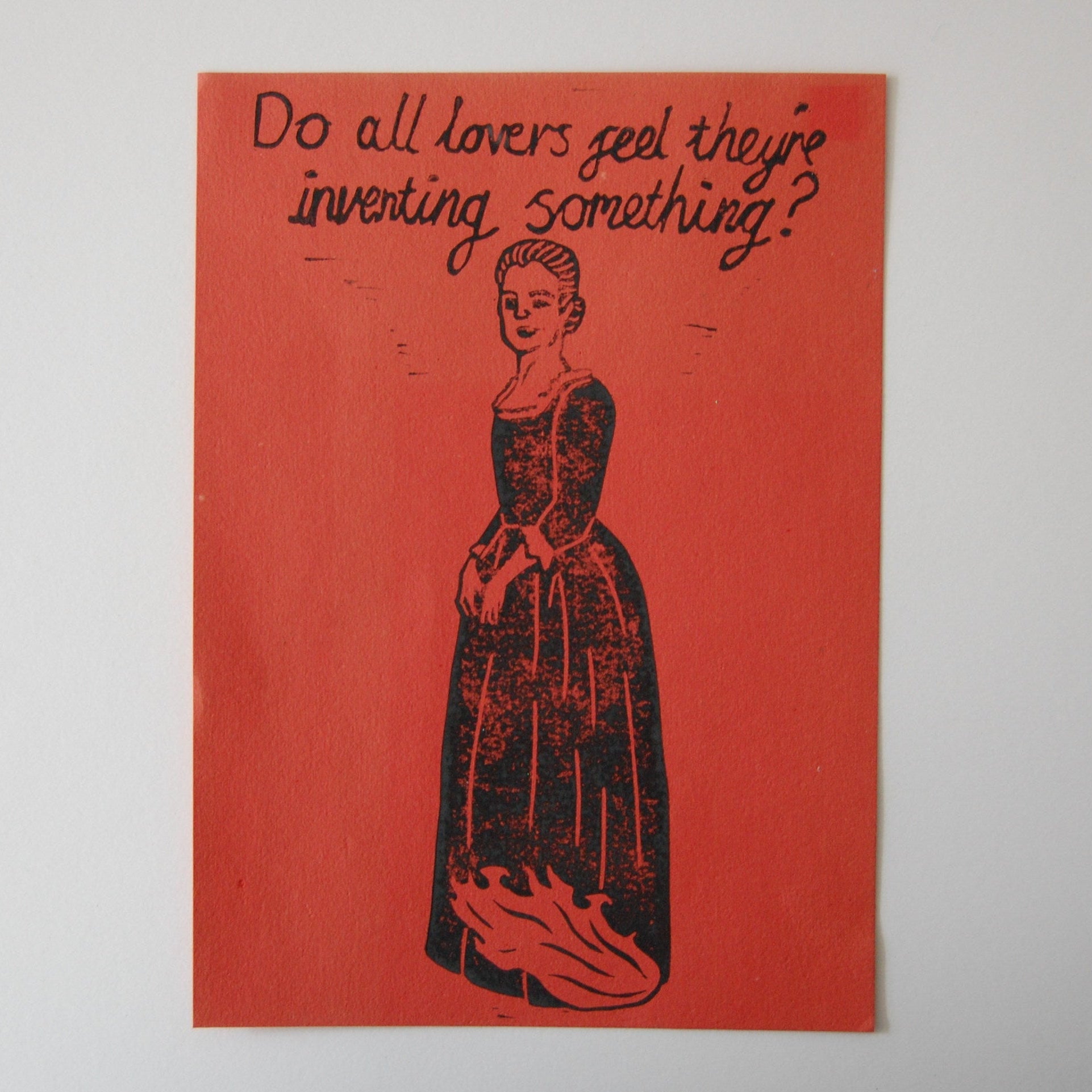 Lady on fire print